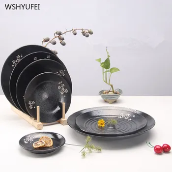 

1pcs Irregular ceramic dinner plate serving dish cake dish western steak steak tray kitchen board salad bowl tableware beautiful