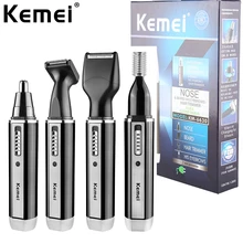 Kemei 4in1 Nose Trimmer Beard Trimer Rechargeable For Men Ear Eyebrow Hair And Removal Cleaning Machine Shaving Products