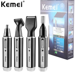 Kemei 4in1 Nose Trimmer Beard Trimer Rechargeable For Men Ear Eyebrow Hair And Removal Cleaning Machine Shaving Products