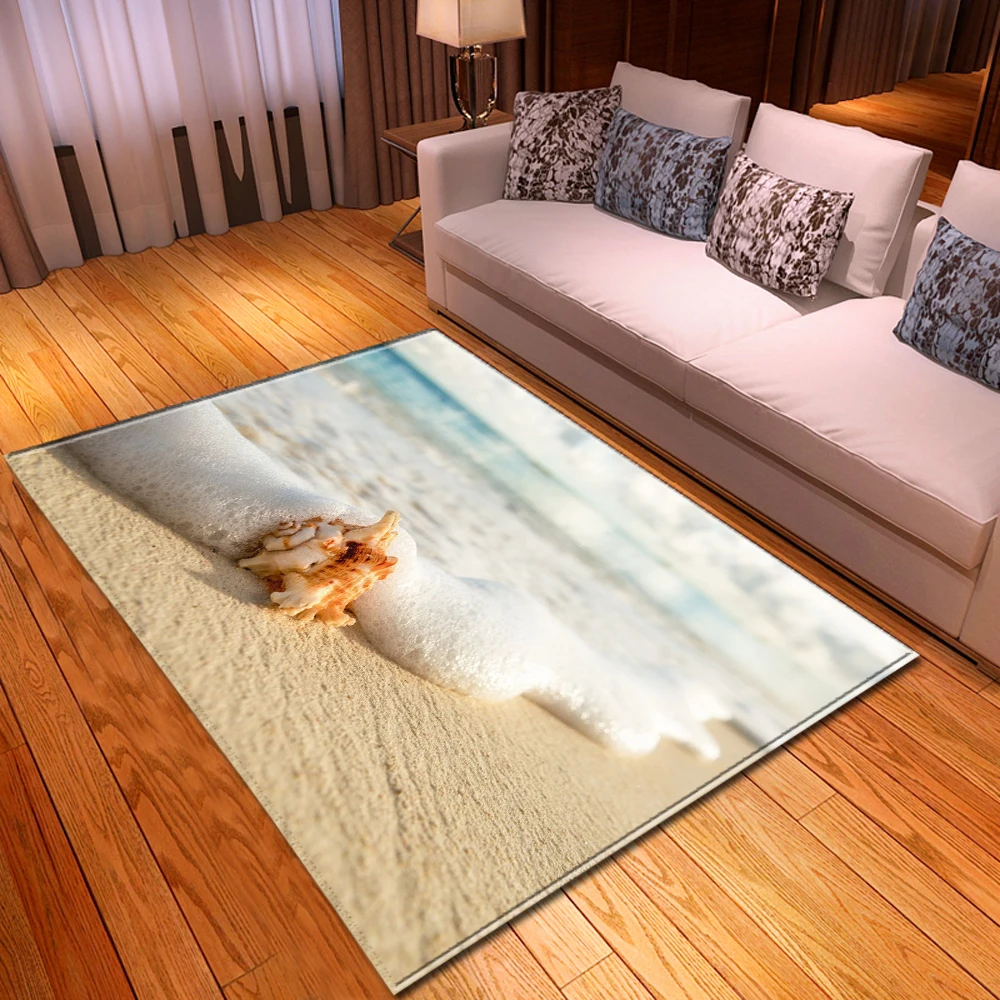 3D пляжный ковер в виде раковины для гостиной, украшения для дома, мягкий детский ковер для детской комнаты, детский коврик для игр, Ползания, спальни, столовой