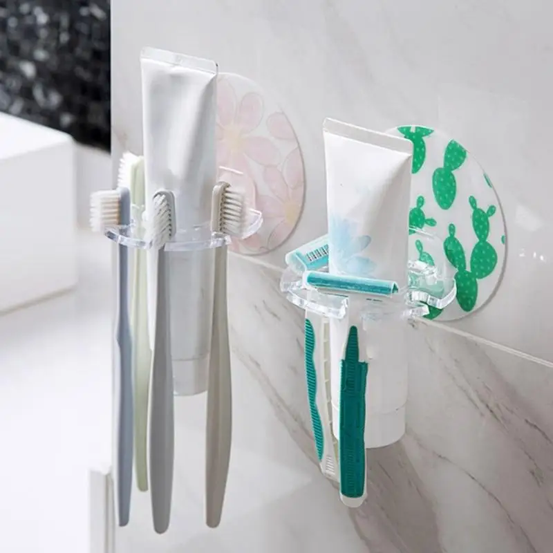 Plastic Toothbrush Holder Storage Rack Tooth Brush Home Bathroom Organizer 