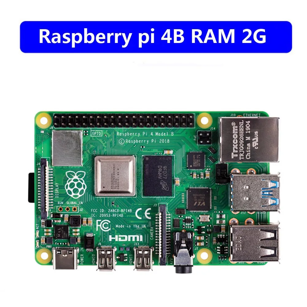 Официальный Raspberry Pi 4 Модель B макетная плата комплект ОЗУ 1 г/2 г/4 г 4 ядерный процессор 1,5 ГГц 3 Спидера, чем Pi 3B - Цвет: RAM 2G