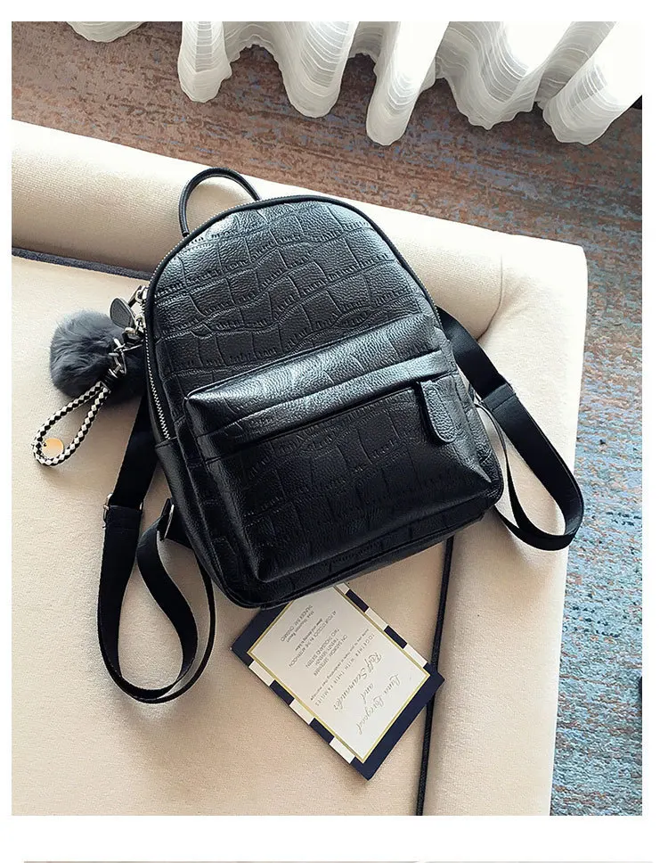 Female White Back Pack Black Backpacks Mini Backpacks Women PU Leather Cute Small Backpack For Teen Girls Fashion Bagpack Woman cool backpacks accessories	