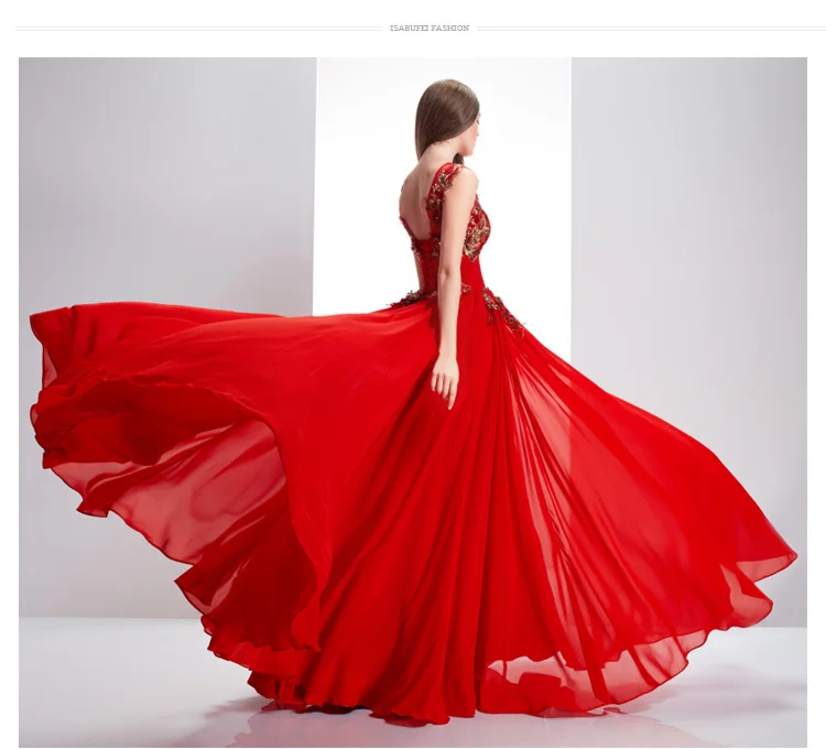 Vestido de festa longo, длина до пола, новые сексуальные платья для вечеринки с аппликациями, красное шифоновое длинное вечернее платье, платья для матери невесты