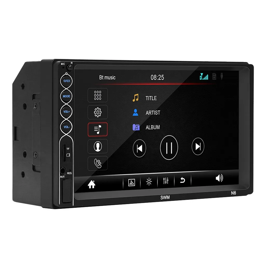 SWM-N6 автомобильный Радио HD " сенсорный экран стерео Bluetooth 12 В 2 Din FM ISO мощность Aux вход Авто MP5 плеер SD USB поддержка зарядки