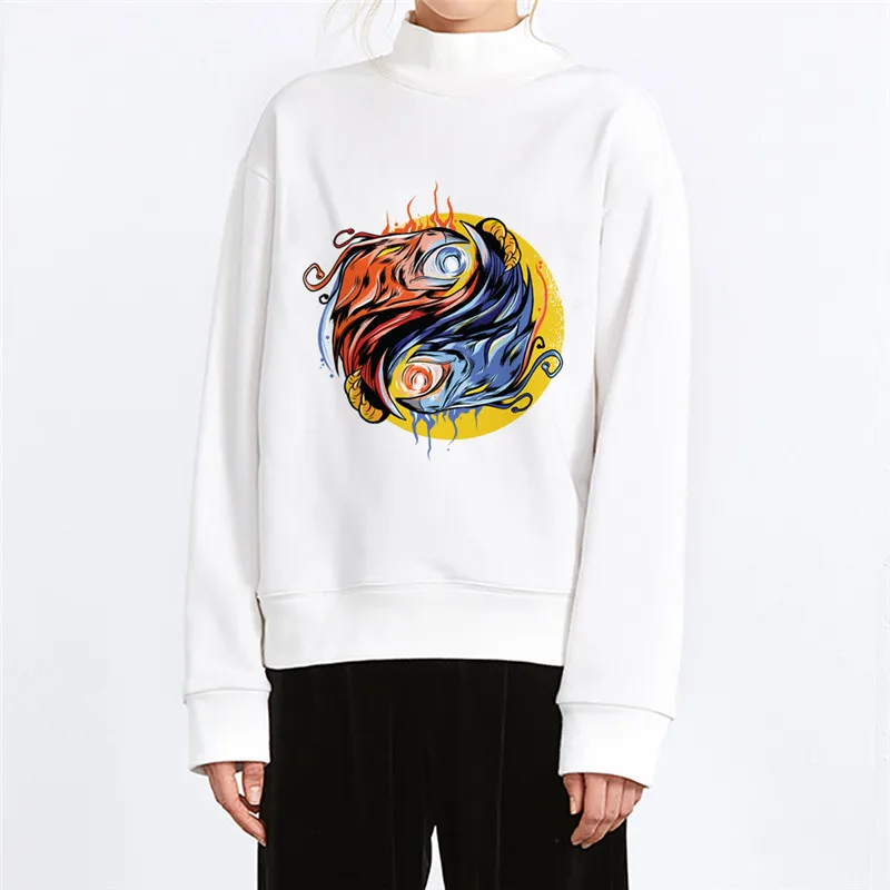 Lychee, Harajuku, принт дракона, Женская толстовка, топ, Повседневный, вырез лодочкой, женские пуловеры, свободные, весна-осень, дамские свитшоты, топы
