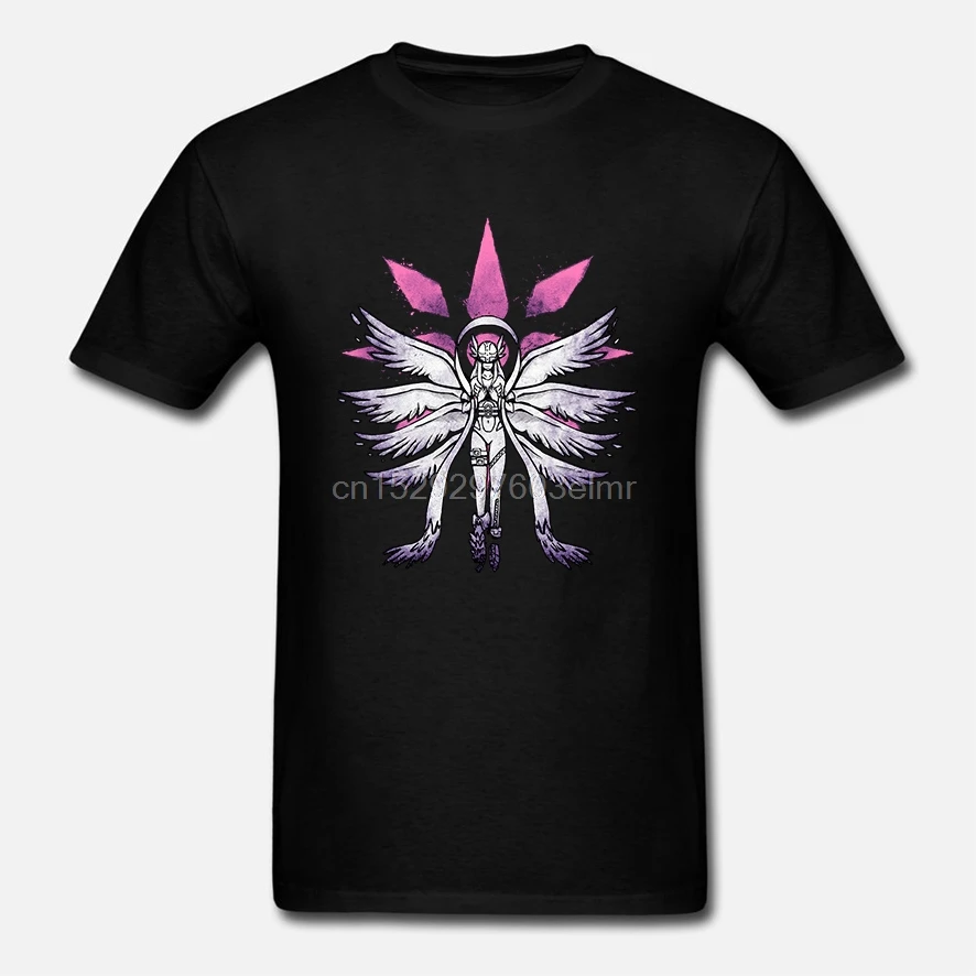 Digimon Angewomon Grafitti Angel of Light Мужская футболка XS модная летняя футболка| |