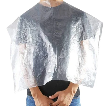

200Pcs PE Apron Disposable Long Barber Wai Cloth Perm Hair Salon Haircut Wai Hairdressing Cape Shawl 60X90cm