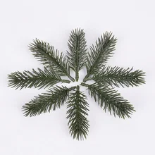10 шт. искусственные зеленые сосновые иглы поддельные пластиковые растения цветы ветки рождественские вечерние свадебные Скрапбукинг DIY орнамент
