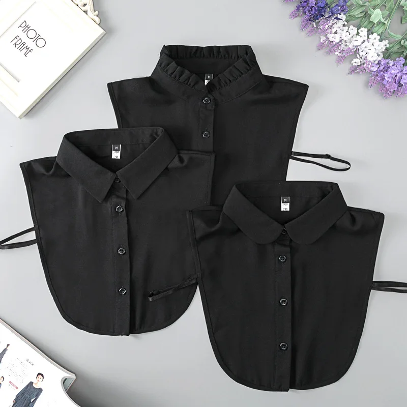 

New Mens White/Black Fake Collar for Women Detachable Collars Detachable Lapel Shirt False Collars Blouse Neckwear Nep Kraagie