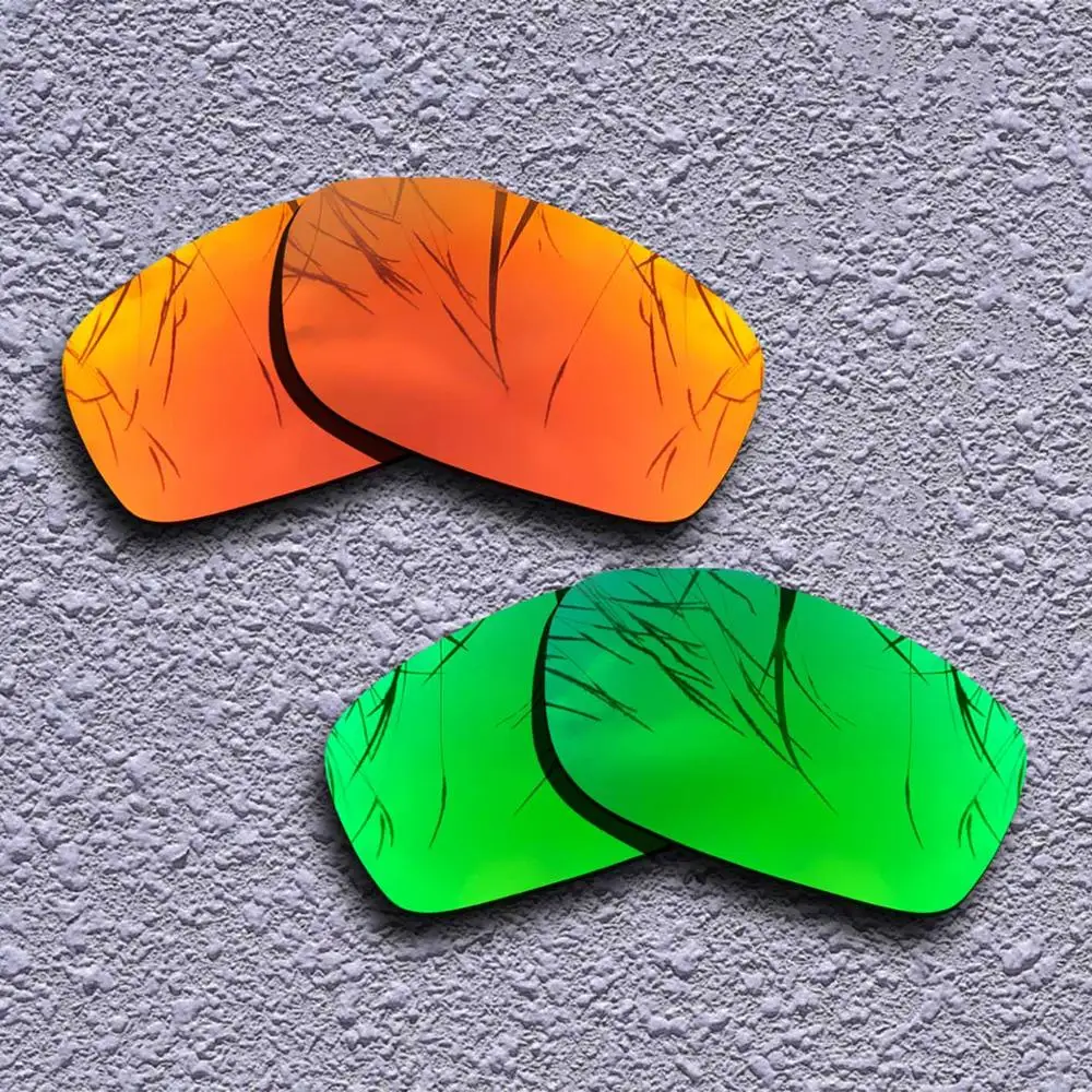 2 Pairs Polarized Replacement Lenses for Oakley Fives Squared Sunglasses- Multiple Choices - Цвет линз: Fire Red-Green