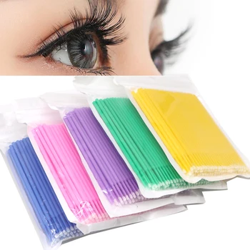 

100/200PCS Disposable Makeup Brushes False Eyelashes Extension Tools Individual Lash Applicators for Mascara Cleaning Stick