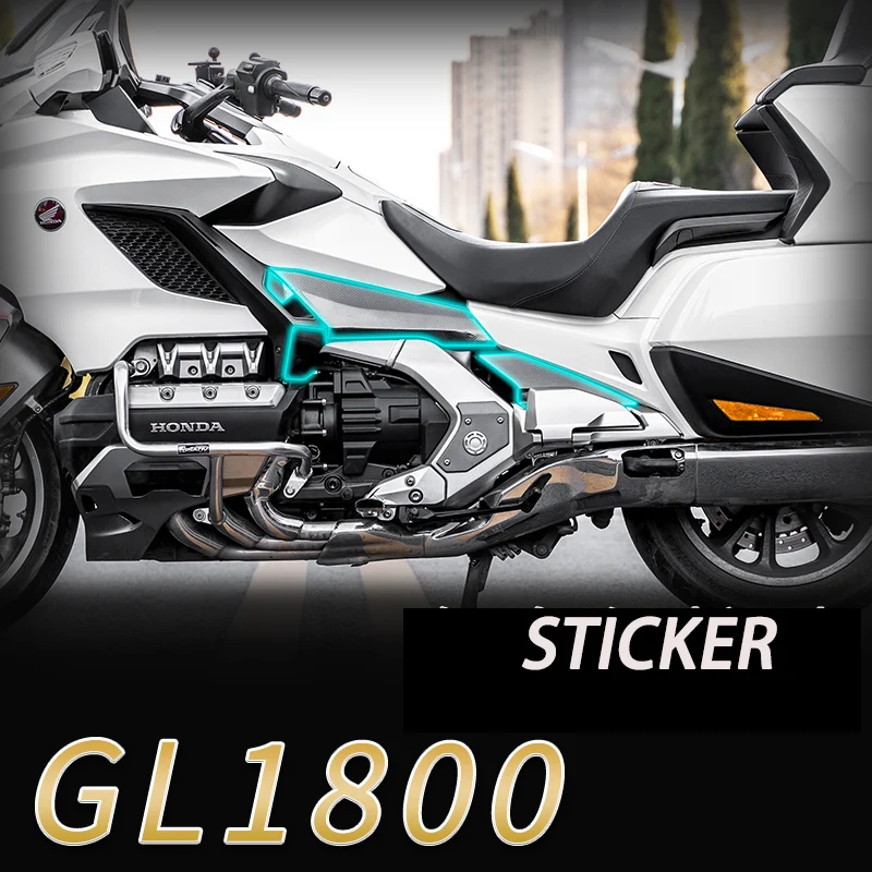 2D Carbon GL1800 Fairing Emblem Sticker Decal Motorcycle Body Full Kits For Honda GoldWing Gold wing GL1800 GL 1800 accessories