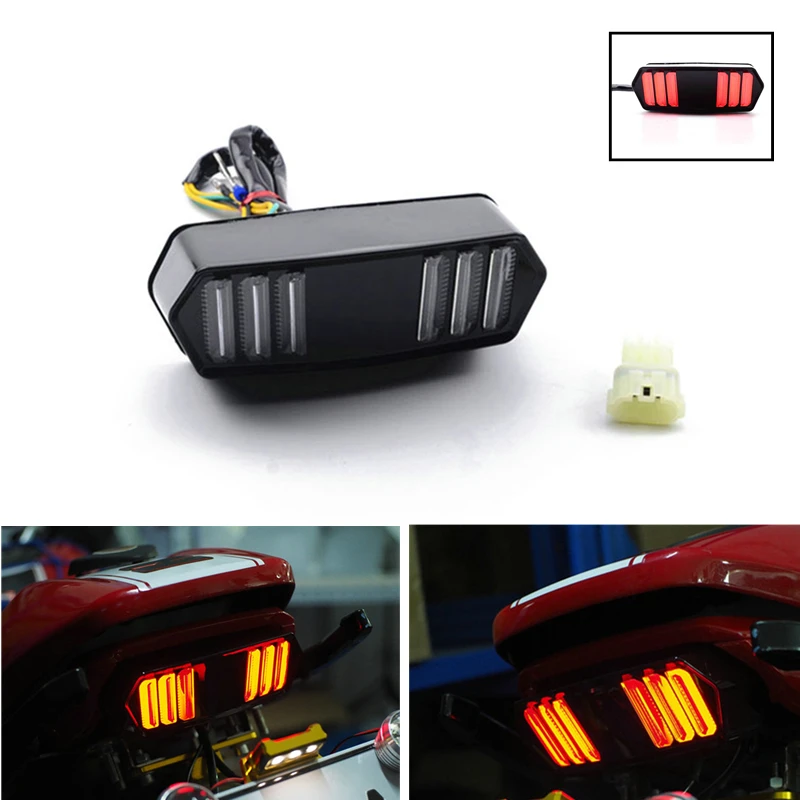 Motorcycle LED Tail Light Running Stop Brake Rear Warning for MSX125 CBR65JO