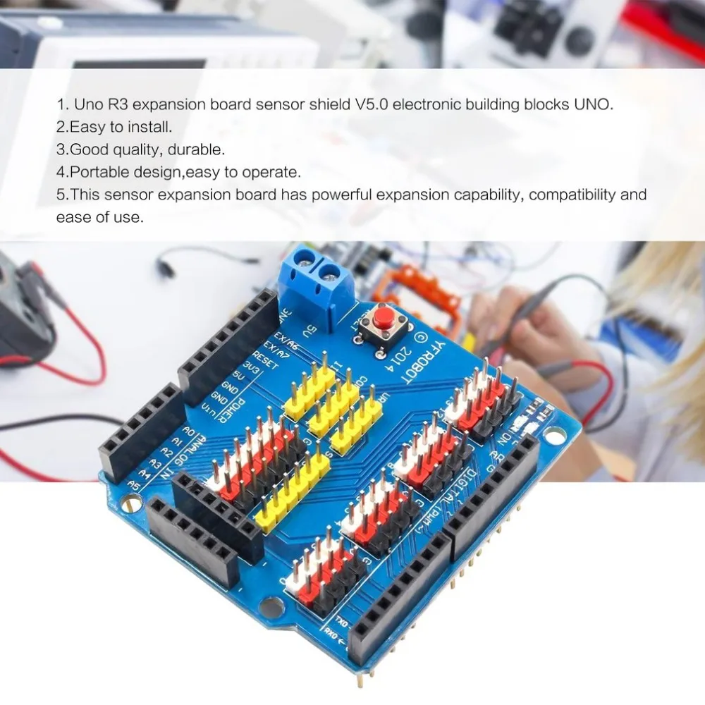 Сенсор Щит Плата расширения щит для Arduino UNO R3 V5.0 электронный модуль Сенсор щит V5 Плата расширения