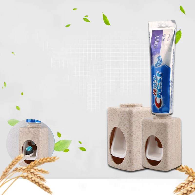 Automatic Toothpaste Dispenser Toothbrush Holder Wall Mount Toothpaste Squeezer Storage Rack Bathroom Accessories Set toothpaste squeezer toothpaste dispenser