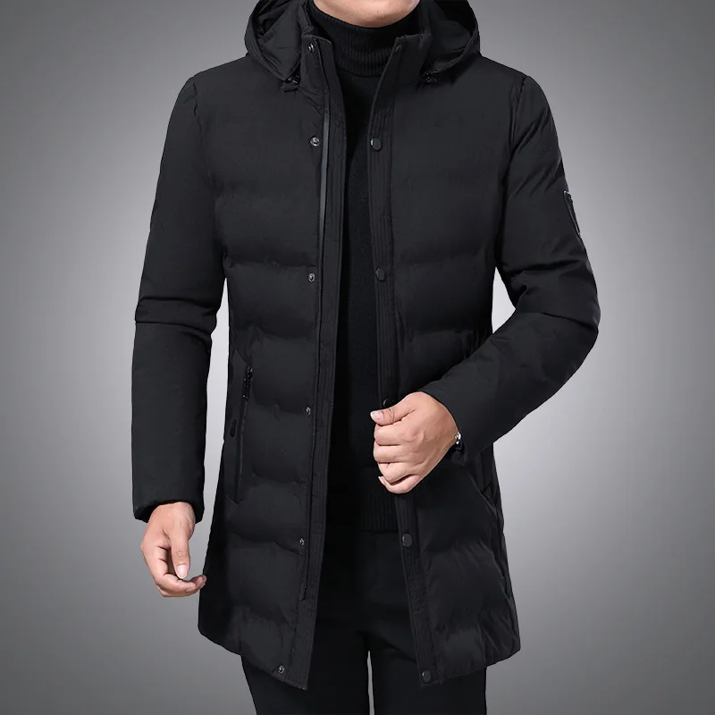 New Men's Winter Jacket High Quality Thick Winter Middle-Aged Warm Long Coat Cotton Clothes Men Parkas Large Size 5XL