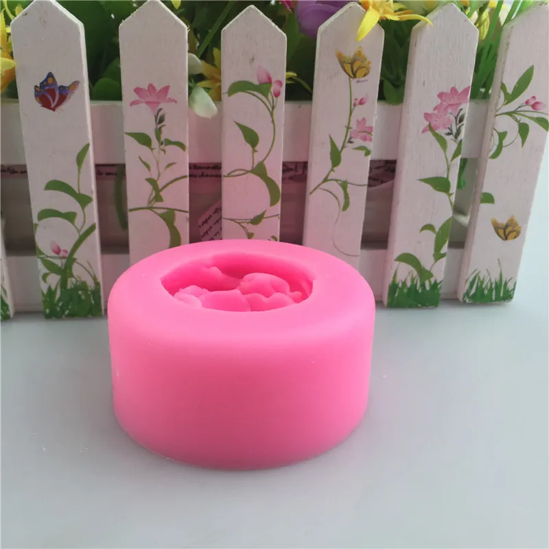 DIY 3D Rose Flower Silicone Soap Mold Fondant Cake Mold Plaster Aromatherapy Handmade Drop Glue