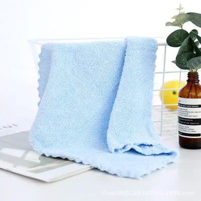 Blue 30*30 см детское высококачественное полотенце для детского сада, многофункциональный Одноцветный носовой платок, муслиновое Хлопковое полотенце, детское полотенце для купания - Цвет: Blue
