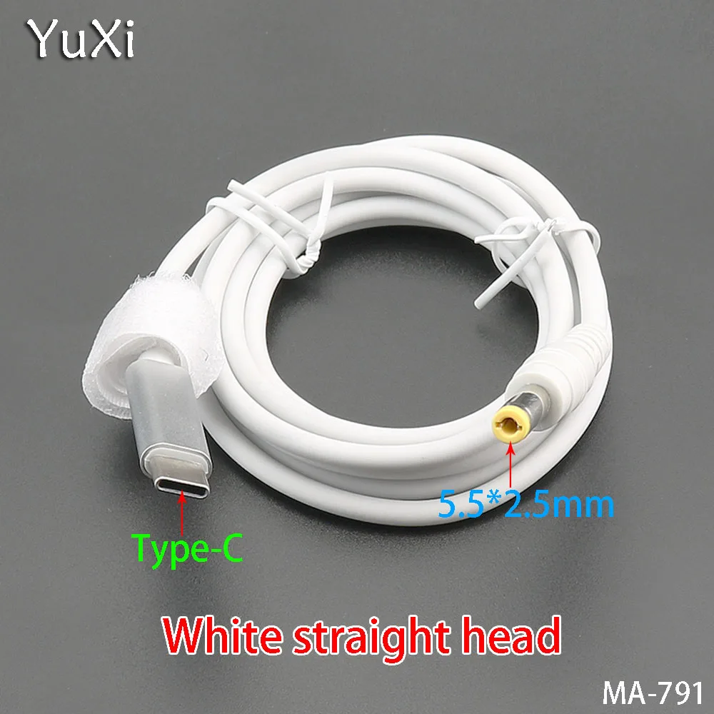 YuXi USB Typ-C Männlichen Zu DC 5.5*2,5mm PD Power Kabel Ladekabel Stecker Konverter Kabel kabel Laptop Adapter Schwarz/Weiß – Detail 6