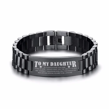 

LIVE WHILE WE'RE YOUNG NPSIRATIONAL BRACELET ENGRAVING ID BRACELET STAINLESS STEEL BRACELET