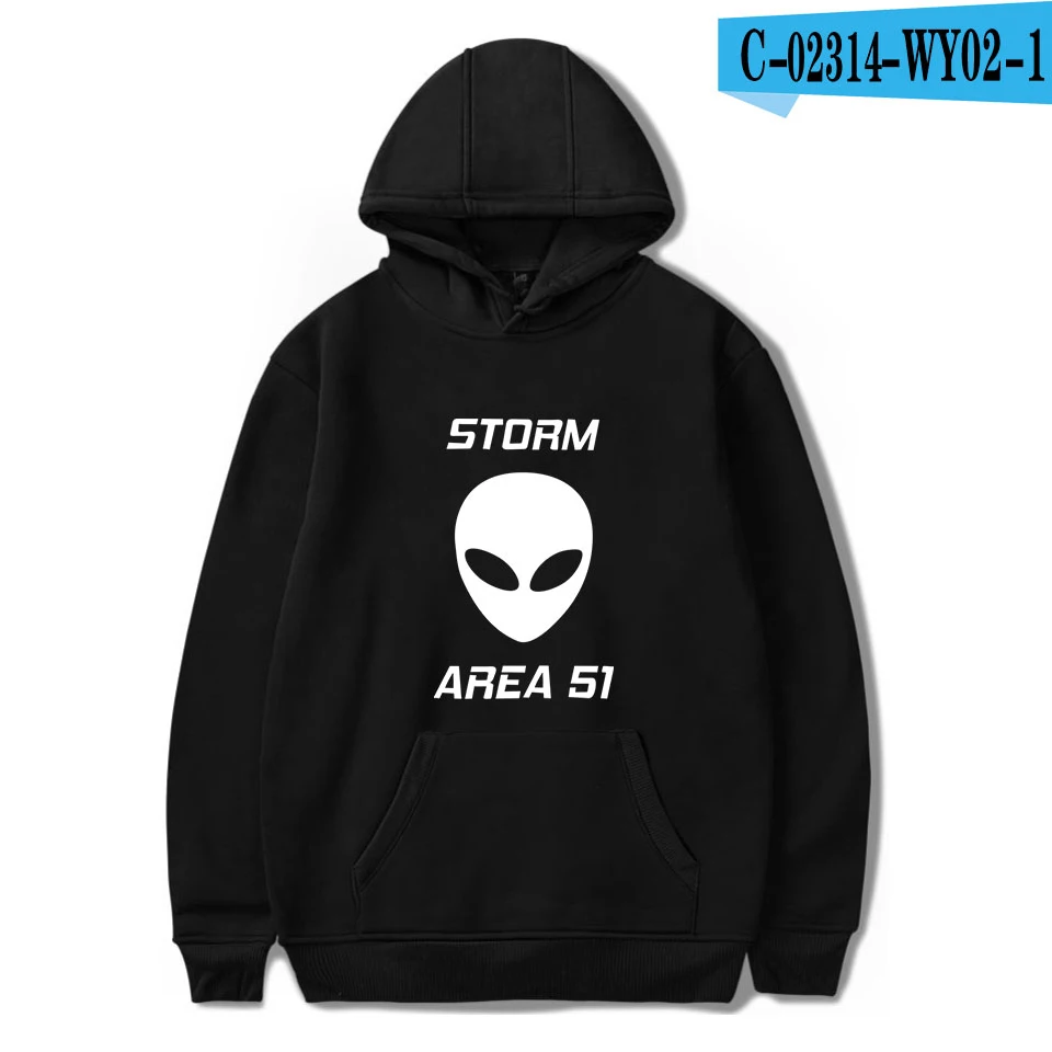 black Высокое качество шторм area 51 Толстовки Для мужчин Для женщин Модные пуловеры уличная Удобная storm зоны 51 Толстовка XXS-4XL - Цвет: black