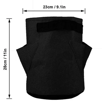 

1 Piece 23x28cm Planter Bags Growing Planting Bag 3 Pockets Felt Outdoor Garden Vegetable Strawberry Grow Bags