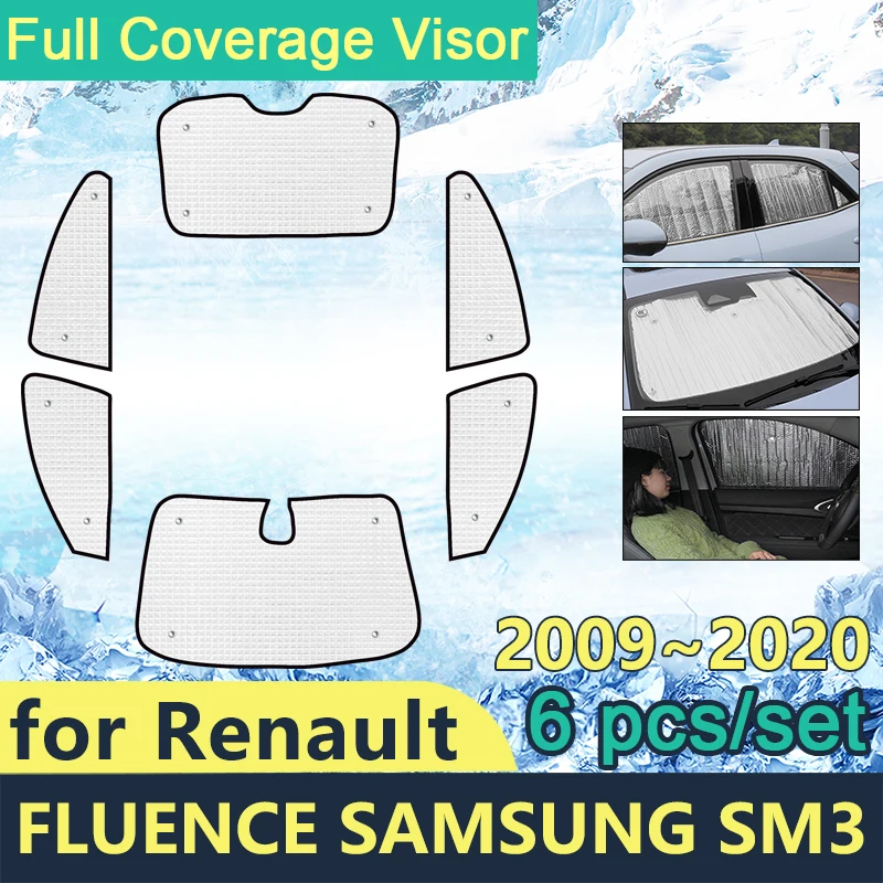 

Full Cover Sunshades For Renault Fluence Samsung SM3 2009~2020 Car Windshields Accessories Visor Sun Protection 2019 2018 2017