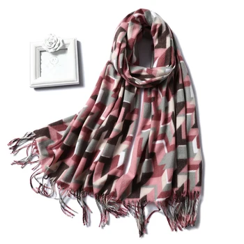 

New Women Winter Scarf Fashion Plaid Printing Cashmere Scarves Neck Warm Shawls and Wraps Pashmina Blanket Scarfs Lady Echarpe