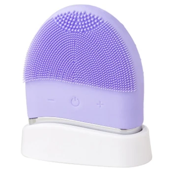 

Silicone Gel Cleansing System Mini Electric Cleaning Brush Ultrasonic Facial Cleansing Instrument Three-In-One Girl's Remover