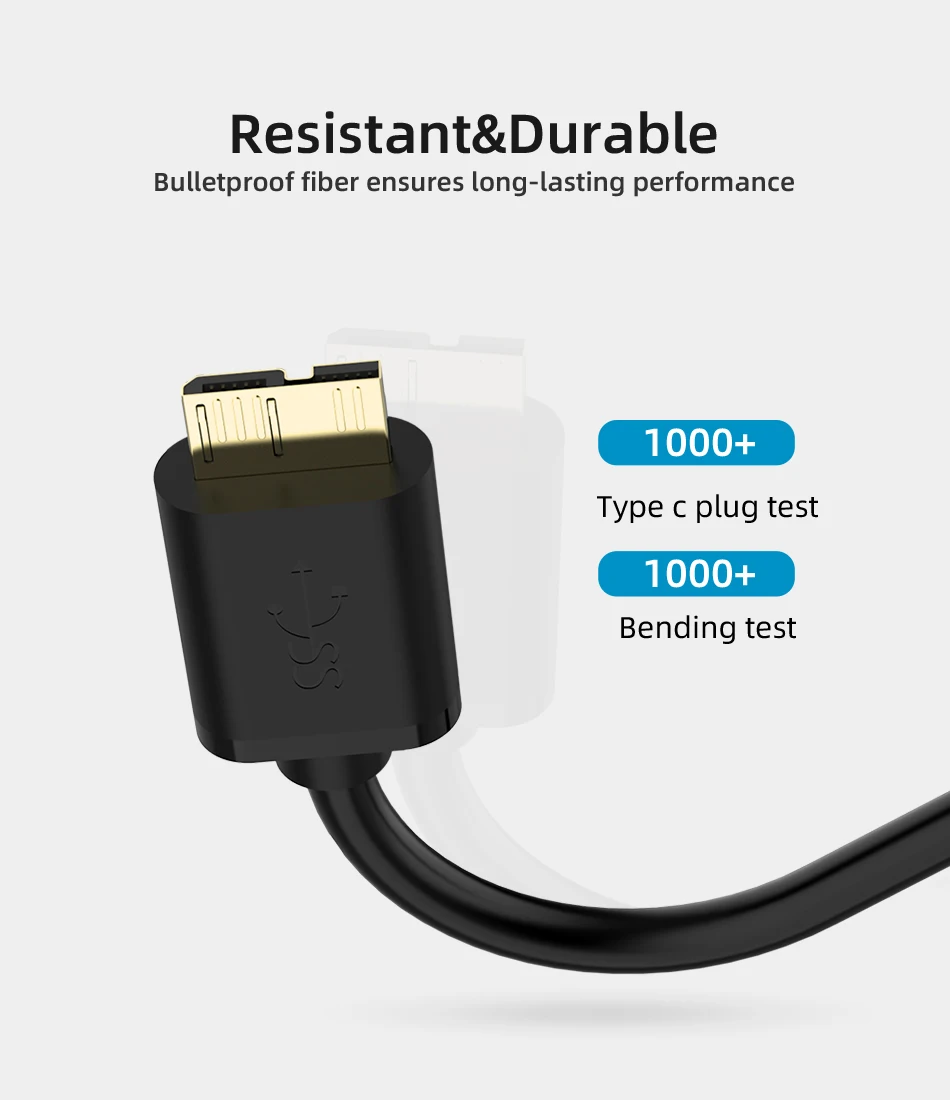 0,5 м/1 м USB кабель USB A к Micro B шнур для зарядки samsung Смартфон USB внешний жесткий диск HDD для ноутбука компьютера