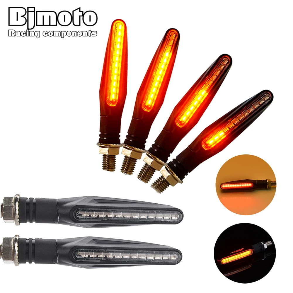 

Motorcycle 4PCS LED Turn Signals Light Indicator signal Light tail light For Motorcycle 12V Flowing Water Blinker Flashing Light