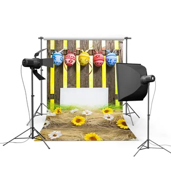 

Sunflowers kids birthday photo background vinyl 2020 Easter day photography backdrops of photo studio props fotografia GE-101