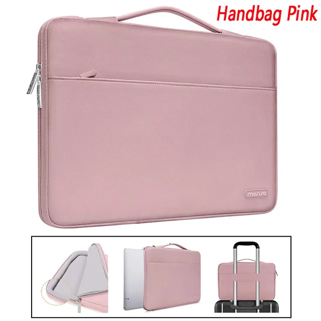 Laptop Bag Sleeve 13 14 15.6 inch Carrying Case For 2021 2020 Macbook Air Pro M1 Lenovo HP Dell Asus Acer Huawei Notebook Cover Handbag Pink