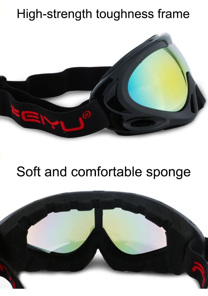 Winter Motorcycle Riding Glasses Single Layer Eyes Protection Windproof Cycling Motorbike Racing Glasses Skateboard Ski Goggles