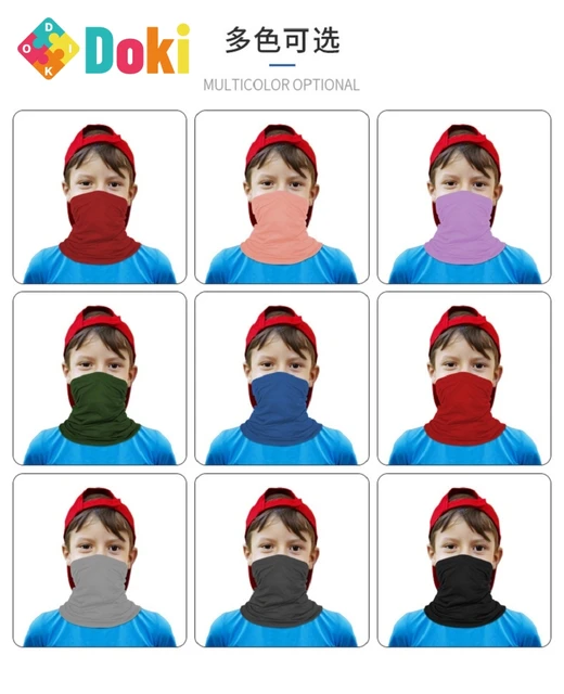 Doki OneLineFox Boy Cycling Bandana Neck Cover Scarf Smooth Elastic Cartoon 3D Print Kids Turban Multifunctional Magic Scarf New 2