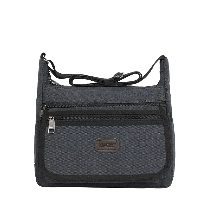 Men Canvas Travel Bag Casual Crossbody Bags Good Qualtiy Outdoor Handbag Mens Travel School Retro Tote Zipper Shoulder Bag