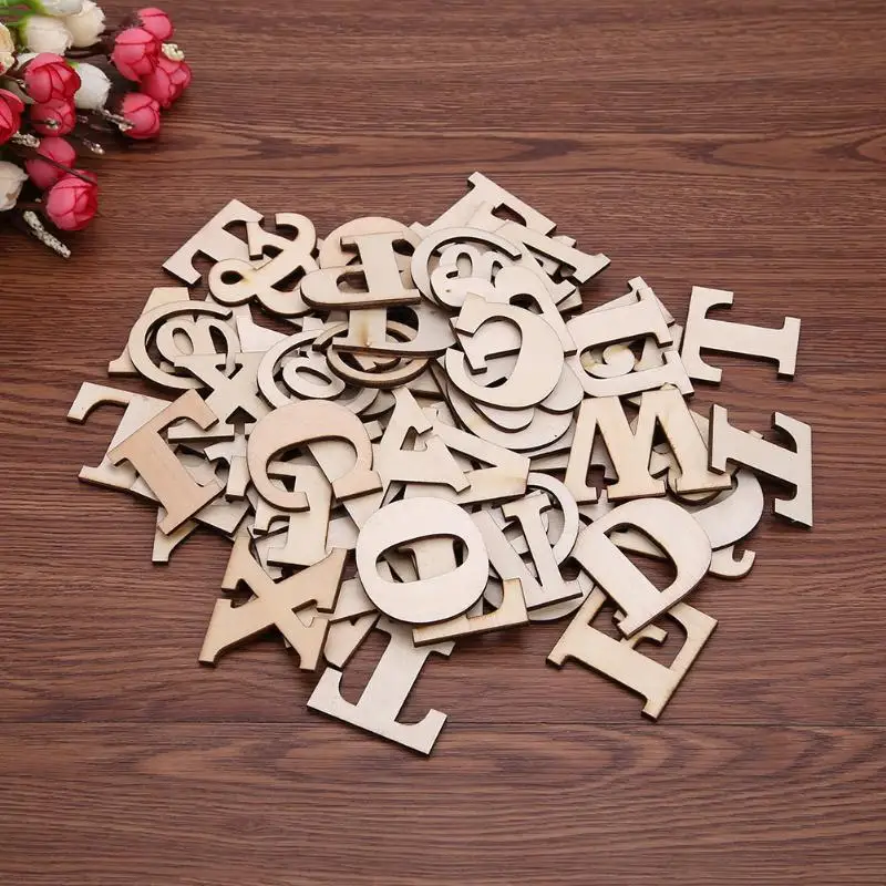 100 шт. DIY деревянные игрушки-головоломки буквы алфавита для творчества буквы для игры в слова головоломки Пазлы montessori, развивающие обучающие игрушки для детей