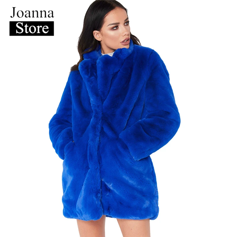Женское зимнее пальто размера плюс, розовый плюшевый мишка, искусственный мех, пушистое пальто, длинное пальто из искусственного меха, плотное, больше размера, пушистое длинное плюшевое пальто