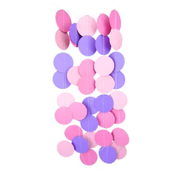 

4M 2020 New Glitter Circle Polka Dots Garland Banner Bunting Party Decor Pink White And Gold