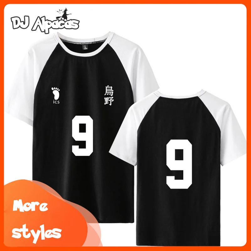 

Haikyuu!! Cosplay Costume T Shirt O-neck Collar Haikyuu Summer Tops Volleyball Boy Costume 3D Print Short Sleeve Shirt T-Shirt