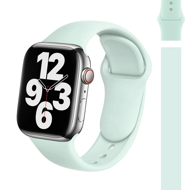 Silicone Strap Watch Compatible Apple Watch Band 45mm 44mm 41mm for bracelet iWatch 40mm 38mm correa apple watch series 7 6 5 SE 30
