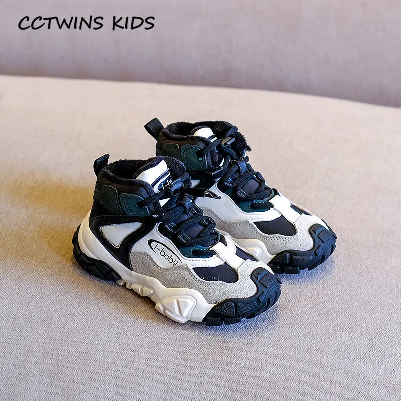 Thin Green CCTWINS/детская обувь; коллекция года; зимние кроссовки из натуральной кожи для мальчиков; детская модная повседневная обувь; спортивные кроссовки для маленьких девочек; FS3155 - Цвет: Thin Green