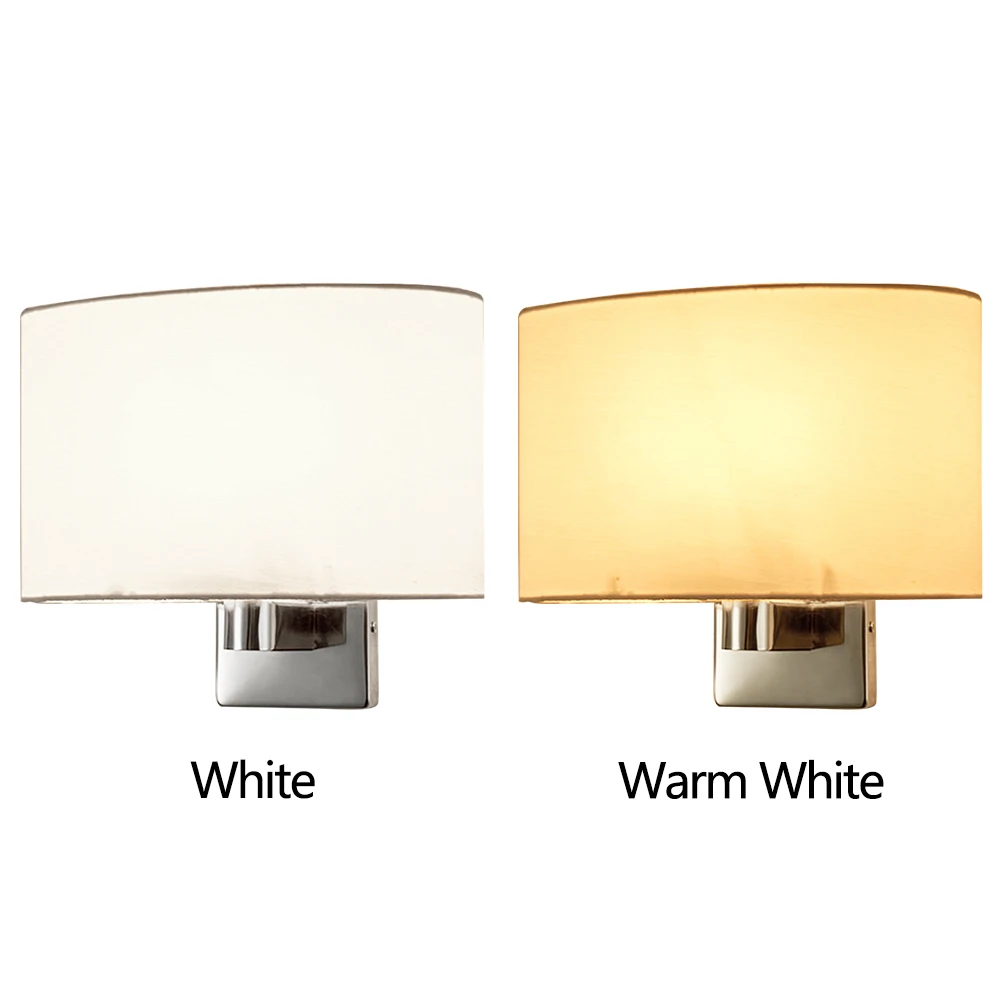 Modern Lamp Led Chrome White Home Decoration Wall Light E27 Study Bedroom Bedside Restaurant Hotel Indoor Corridor Living Room