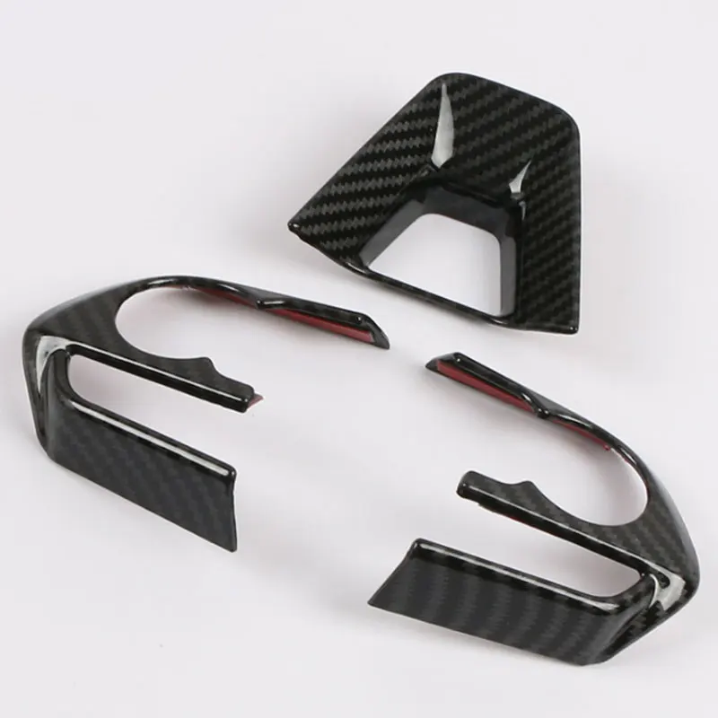 Lsrtw2017 for Toyota Rav4 Car Steering Wheel Trims Decorative Interior Accessories Mouldings Carbon Fiber - Название цвета: carbon fiber black