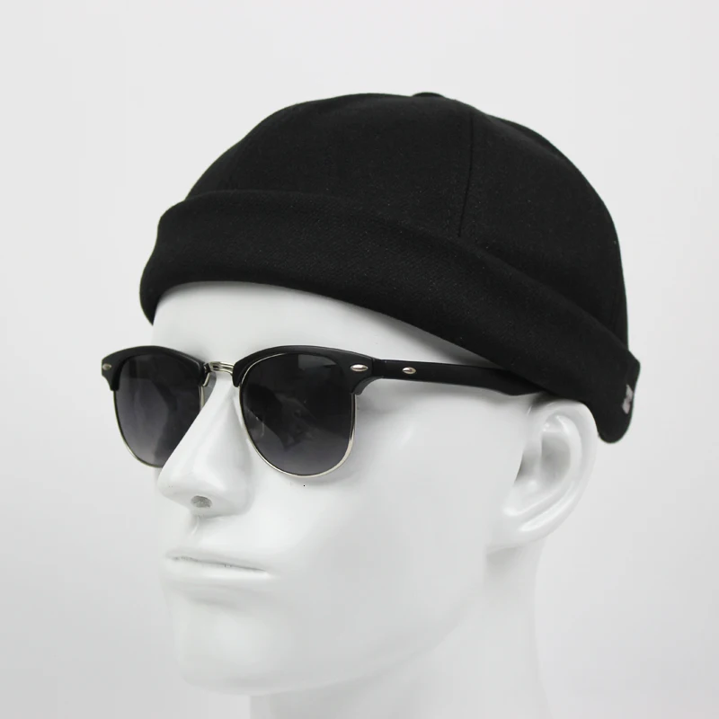 black LANMREM Autumn And Winter New Products Fashion Retro Dome Casual Breathable Flawless Melon Cap Male PB291 - Цвет: black