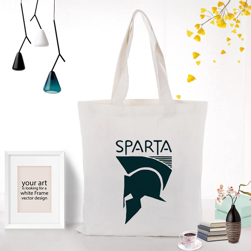 Текстовый тип сумки холщовая вместительная сумка для покупок сумка на заказ Печать текстовый логотип DIY ежедневное использование экологическая многоразовая утилизация