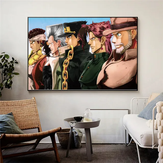 Unframed JoJo s Bizarre Adventure Japan Anime Cartoon Poster and Prints Canvas Painting Art Wall Pictures Living Room Home Decor 2