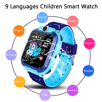 

9 Languages Q12 Smart Phone Watch For Children Student 1.44 Inch Student Smart Watch Dial Call Voice Chat For Kids Gift Bracelet