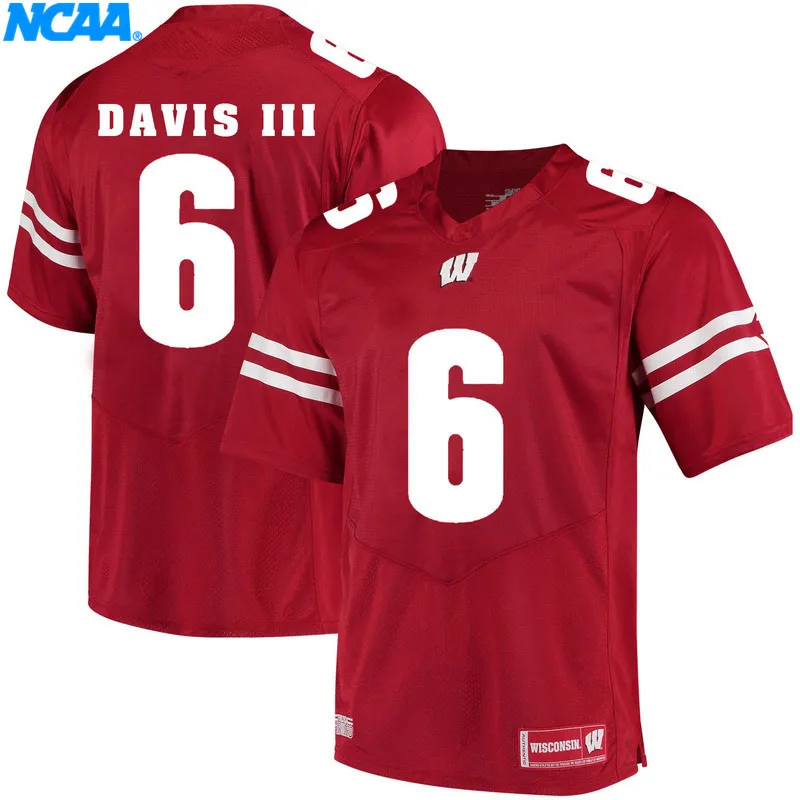 Новое поступление высокое качество Висконсин Badgers Davis III#6 Ogunbowale#23 Футболка колледжа Джерси S-XXXL